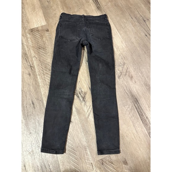 Free People Busted Knee Black Skinny Jeans Size 26 - Picture 3 of 4
